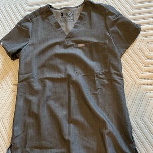 Figs Catarina Grey Scrub Top
